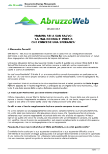 marina rei a san salvo: `la malinconia e` poesia che
