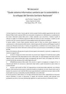 “Quale sistema informativo sanitario per la sostenibilità e lo sviluppo