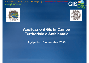 Applicazioni Gis in Campo Territoriale e Ambientale