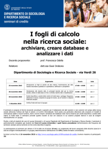 I fogli di calcolo nella ricerca sociale