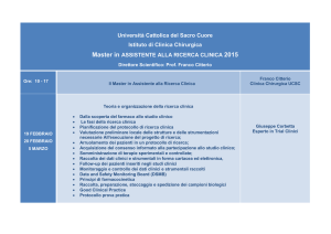 Master in ASSISTENTE ALLA RICERCA CLINICA 2015