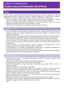 CORSO DI FORMAZIONE TECNICO DELL`AUTOMAZIONE