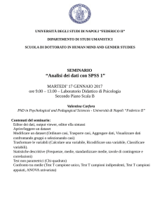 Analisi dei dati con SPSS 1 - Mind, Gender and Languages