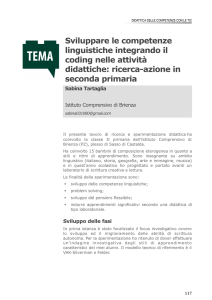 Sviluppare le competenze linguistiche integrando il coding nelle