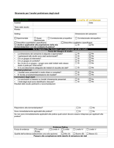 Livello di evidenza
