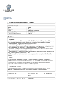 DOCENTE TUTOR - Politecnico di Milano