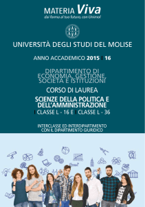 CORSO DI LAUREA SCIENZE DELLA POLITICA E DELL