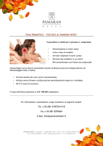 FUGA ROMANTICA - "COCCOLE AL PAMARAN HOTEL" Tel. (+39