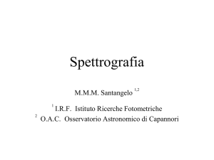 Spettrografia - Gruppo Astronomia Digitale