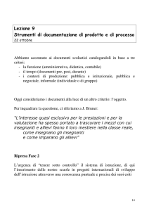 Lezione 9 Strumenti di documentazione di prodotto e di processo