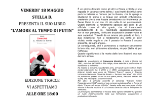 venerdi` 18 maggio stella b. presenta il suo libro “l`amore al tempo di