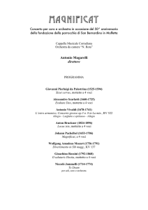 MAGNIFICAT - Cappella Musicale Corradiana