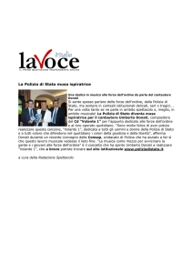 La Polizia di Stato musa ispiratrice