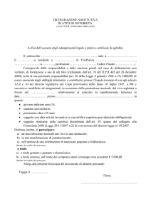 dichiarazione sostitutiva