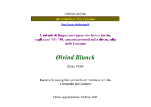 Øivind Blunck - Ricordando il Trio Lescano