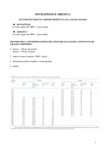 sovrappeso e obesita - Scienze Motorie Unimi
