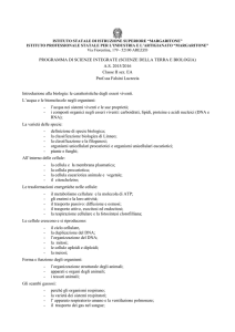 PROGRAMMA SCIENZE INTEGRATE