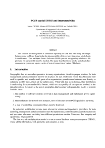 FOSS spatial DBMS and interoperability 1. Introduction
