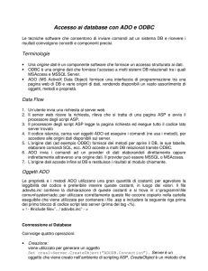 Accesso ai database con ADO e ODBC