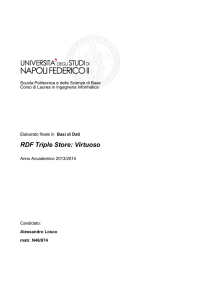 RDF Triple Store: Virtuoso - Corso di Laurea in Ingegneria Informatica
