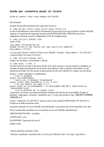 Guida Rete Mysql - Gambas