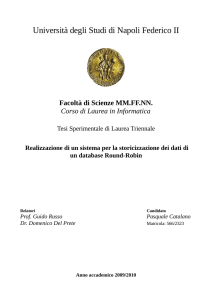 Realizzazione di un sistema per la storicizzazione dei dati