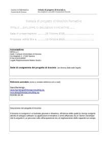Scheda per la descrizione del progetto di stage