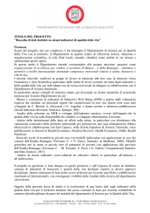 Bando borsa di studio per la raccolta di dati statistici su alcuni