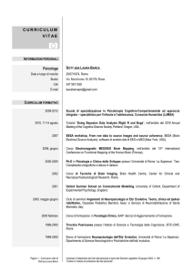 Curriculum vitae Dr.ssa Barca Laura