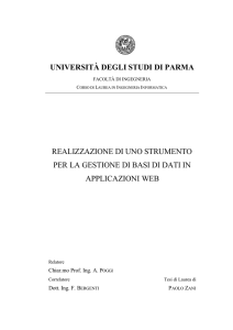 Realizzazione di uno strumento per la gestione di basi di dati in
