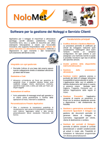 Software per la gestione dei Noleggi e Servizio Clienti