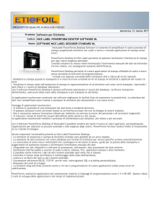 martedì 27 dicembre 2016 Prodotto: Software per Etichette Codice