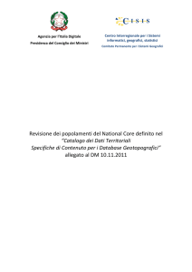 Catalogo dei Dati Territoriali Specifiche di Contenuto per i Databas