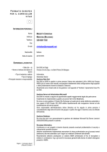 Curriculum VITAE - Dr. Christian Mezzetti