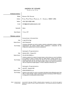 CV - Andrea De Cesare