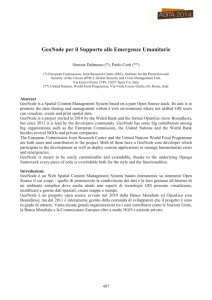 GeoNode per il Supporto alle Emergenze Umanitarie