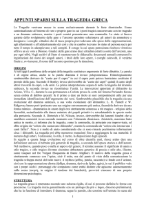 APPUNTI SPARSI SULLA TRAGEDIA GRECA