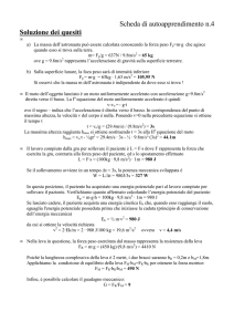 Scheda di autoapprendimento n.4 Soluzione dei quesiti