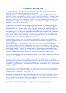 L`ESSENZA DELLA GUARIGIONE E, soprattutto, prega!