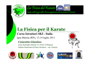La Fisica del Karate La Fisica per il Karate