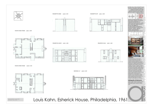 Esherick House: Piante, Prospetti e Relazione Architettonica