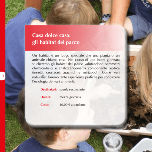 Casa dolce casa: gli habitat del parco