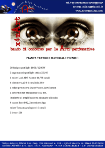 pianta teatro e materiale tecnico