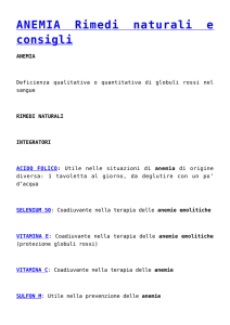 ANEMIA Rimedi naturali e consigli