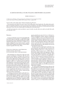 DE LILLO E. – Acarocecidi della flora italiana