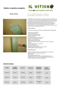 Shelter in plastica semplice