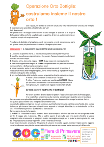Operazione Orto Bottiglia: costruiamo insieme il nostro orto !