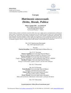 Matrimonio omosessuale. Diritto, Morale, Politica
