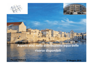 Aspetti etici nella distribuzione equa delle risorse disponibili