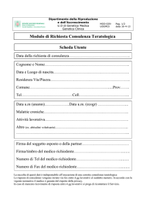 Consulenza Teratologia